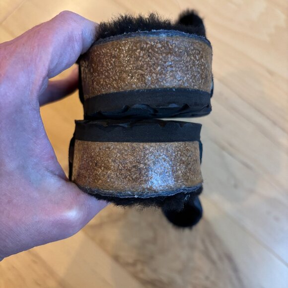 BIRKENSTOCK ARIZONA SANDALS SIZE 44 (EU) BLACK FUR MEN'S WOMENS UNISEX - Picture 6 of 11